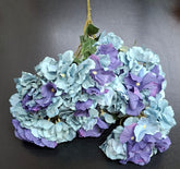 Buchet cu Hortensii bleu și violet – Flori Artificiale Elegante din Material Textil